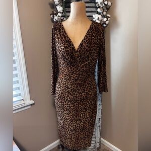 Yves Saint Laurent V neck/ cross over dress nwt us 10